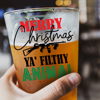 Merry Christmas Ya Filthy Animal - Pint Glass