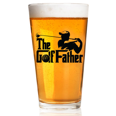 Golf Father Pint Glass