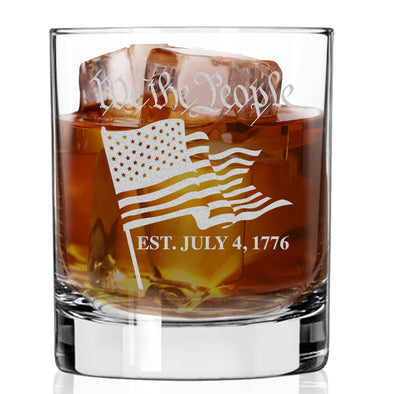 We the People Flag Whiskey Glass