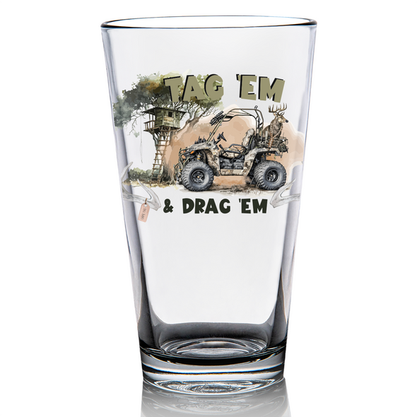 Tag 'em and Drag 'em Glassware