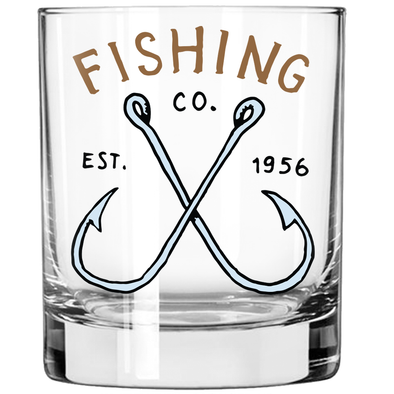 Fishing Co Double Hook Glassware