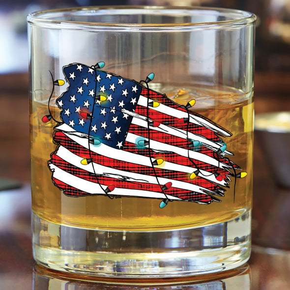 Decorate the Flag Whiskey Glass - Celebrate Christmas
