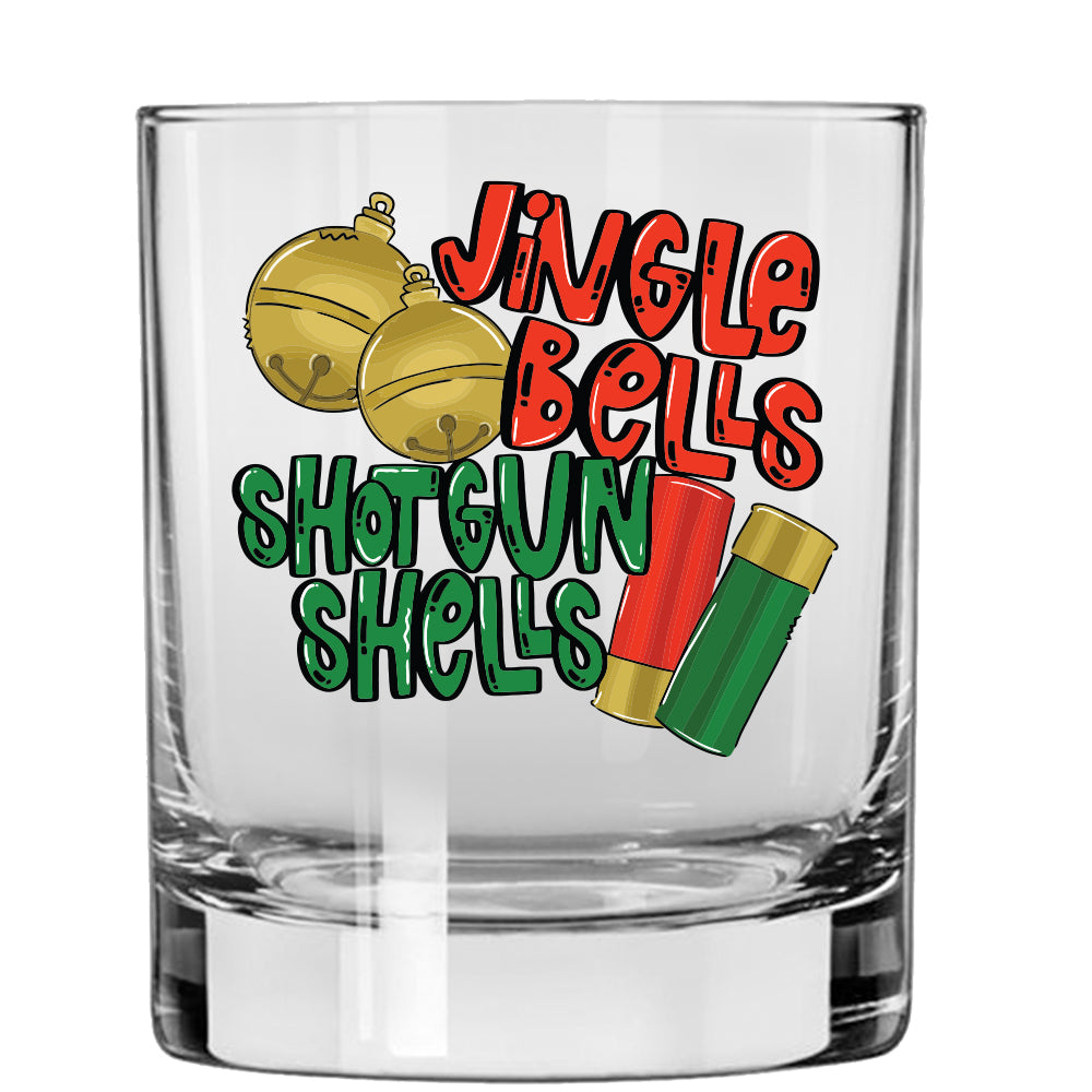 Jingle Bells Shotgun Shells Whiskey Glass