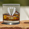 Personalized Tuxedo Groomsmen Glassware