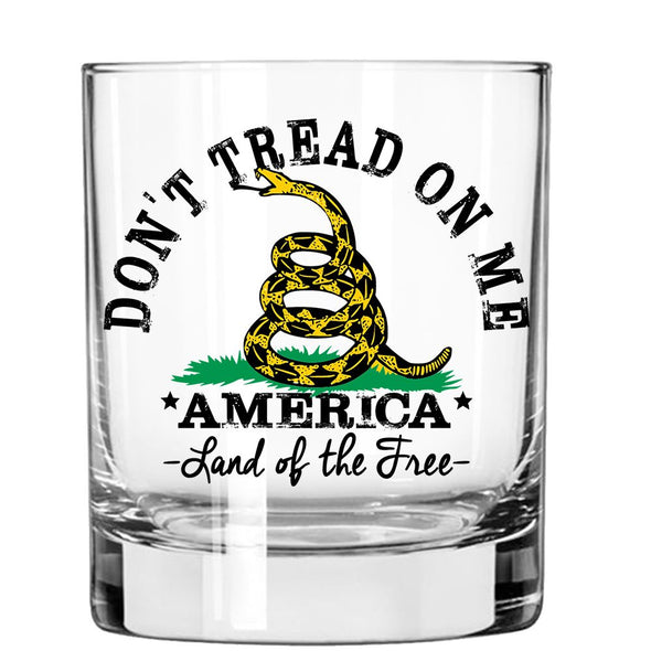 Don't Tread On Me - America Land of the Free Whiskey Glass