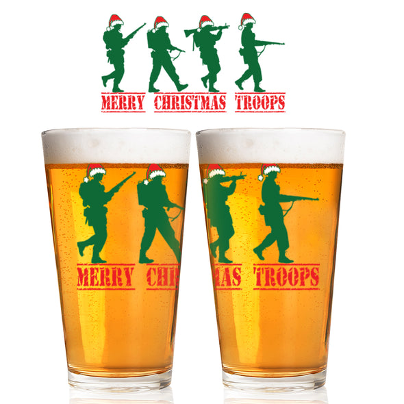 Merry Christmas Troops - Pint Glass