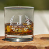 Personalized Initial Wreath Groomsmen Glassware