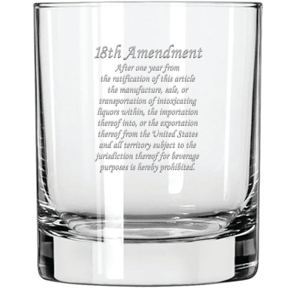 18th Amendment Whiskey Glass