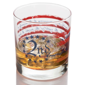 2nd Amendment Flag 360 Wrap Whiskey Glass