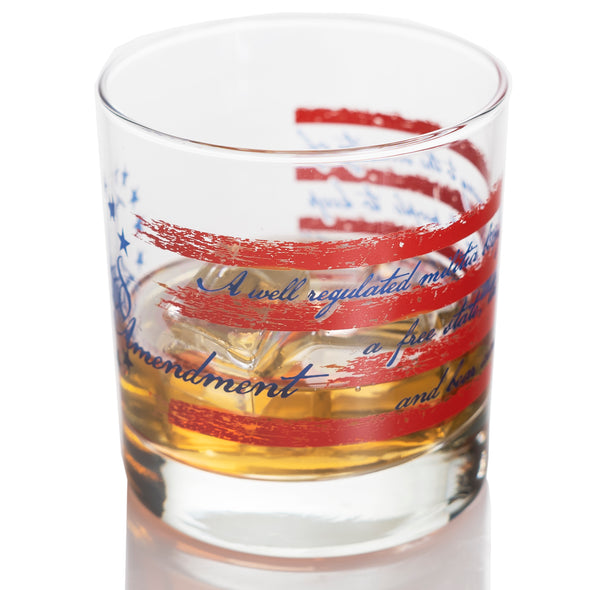 2nd Amendment Flag 360 Wrap Whiskey Glasses