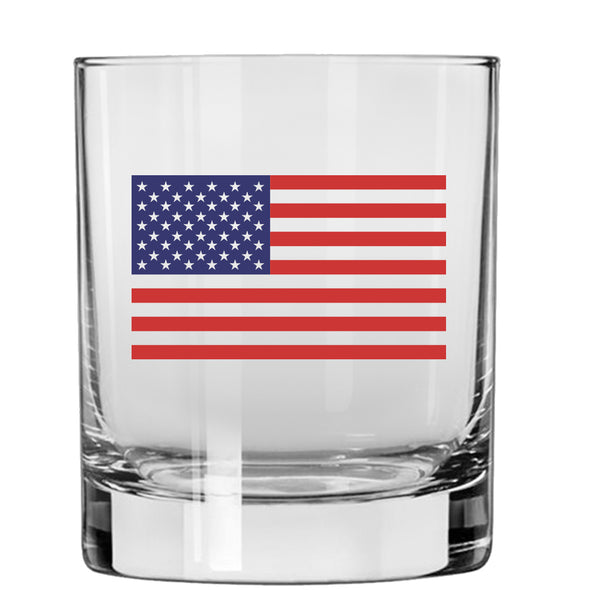 USA Color Flag Whiskey Glass