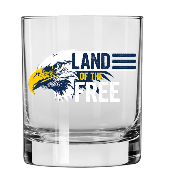 Land of the Free Eagle Whiskey Glass