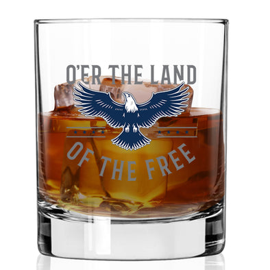 The Land of the Free Whiskey Glass