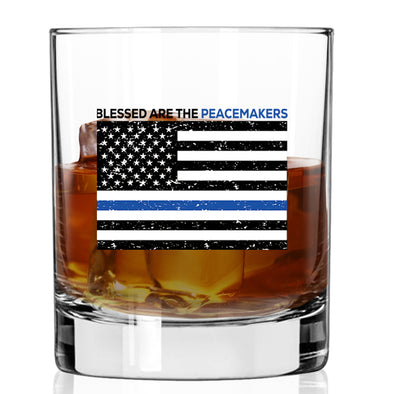 Blessed are the Peacemakers Whiskey Glass