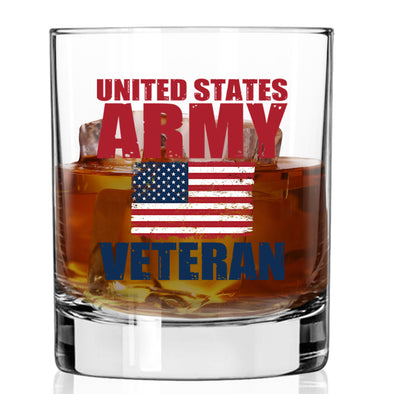 United States Army Veteran Whiskey Glass
