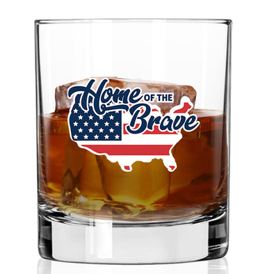 Home of the Brave Country Whiskey Glass