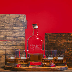 We the People Etched Decanter Set