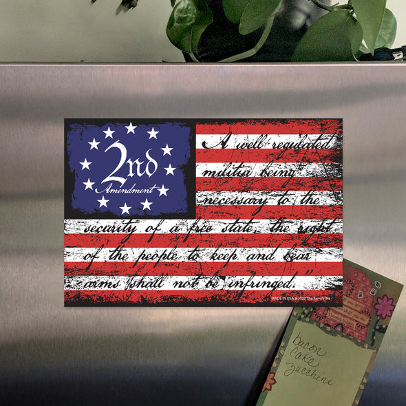 2A Flag Distressed Magnet