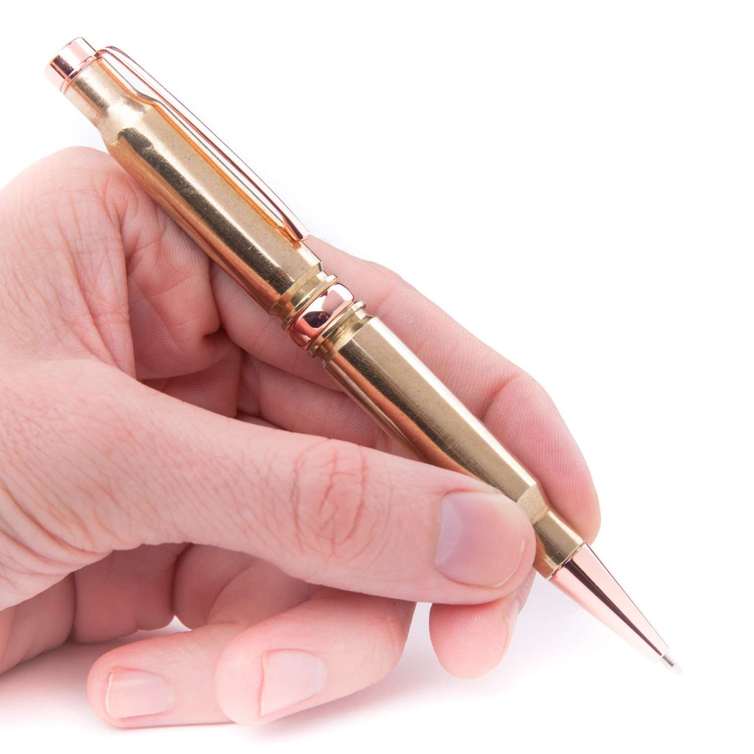 308 Retractable Twist Pen in Polished Brass
