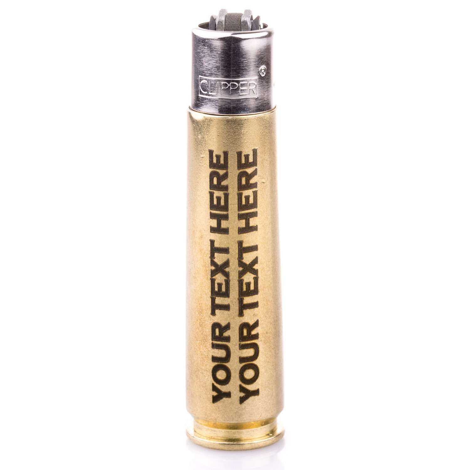50 Cal BMG Clipper Refillable Adjustable Lighter - 50 BMG Casing Enclosure  Case - Solid Brass