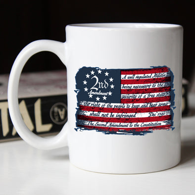 2nd Amendment Distressed Flag Coffee Mug