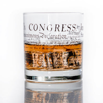 Declaration of Independence Whiskey Glass