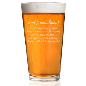 2nd Amendment Pint Glass