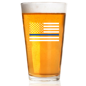 Thin Blue Line Flag Pint Glass