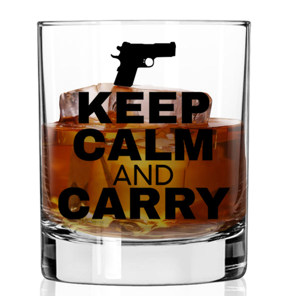 Keep Calm and Carry Whiskey Glass