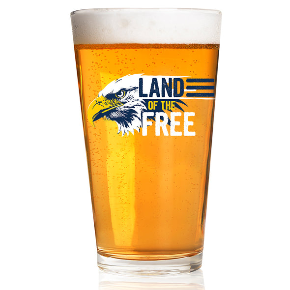 Land of the Free Eagle Pint Glass