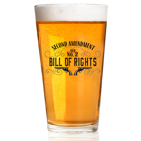 Western 2nd Amendment Bill of Rights Pint Glass