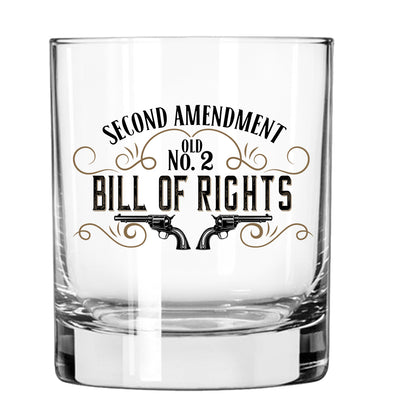 Western 2nd Amendment Bill of Rights Whiskey Glass