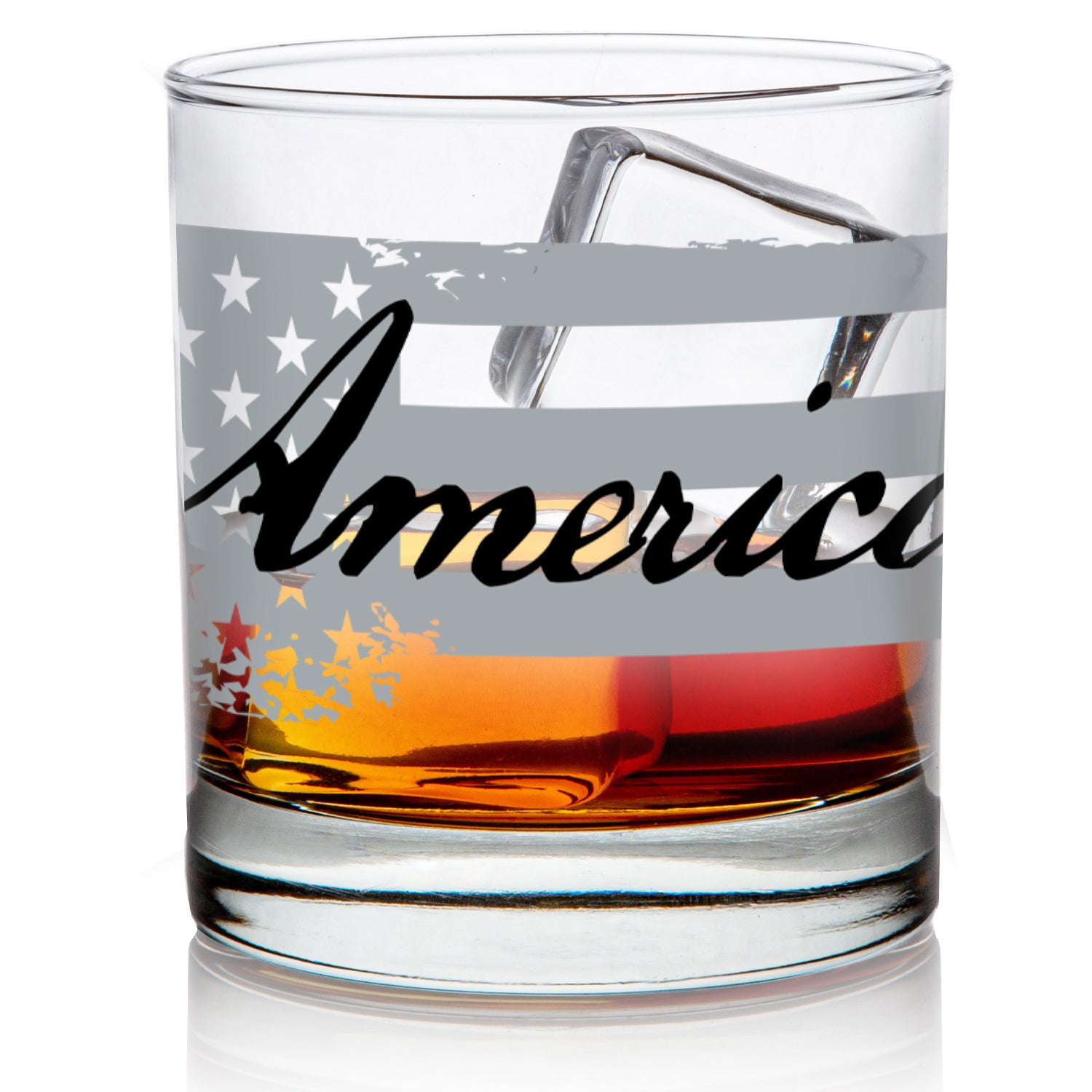 US Flag Rocks Glass - 11oz