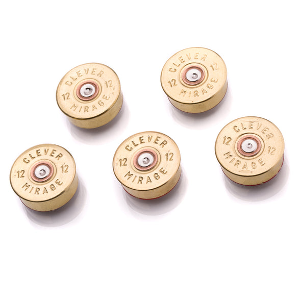 12 Gauge Real Bullet Magnets - Brass (5 per pack)