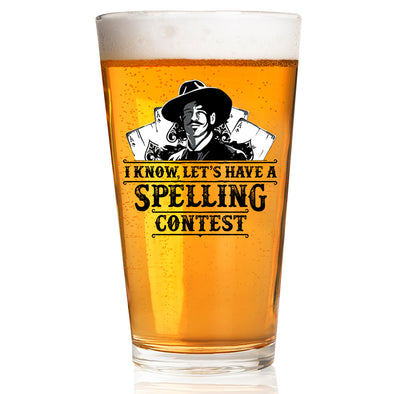 Pint Glass - Huckleberry - Spelling Contest