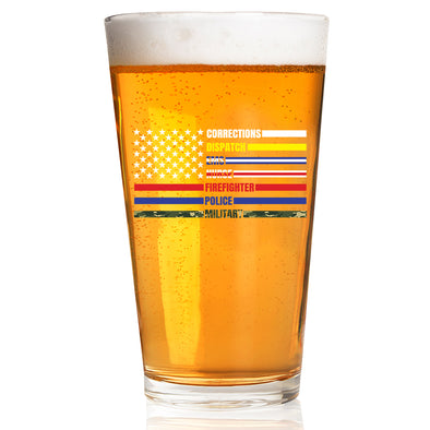 Support Flag Pint Glass