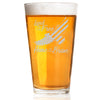 Eagle Land of the Free Home of the Brave Pint Glass