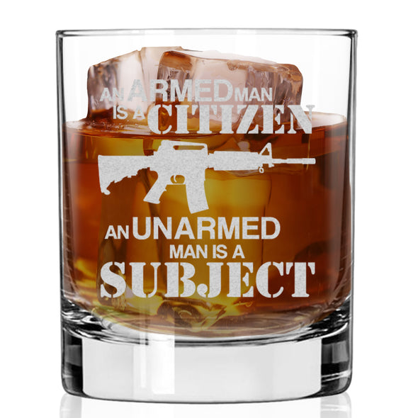 Armed Man Whiskey Glass