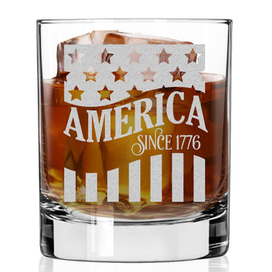 America Since 1776 Whiskey Glass
