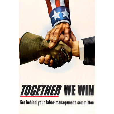 Together We Win World War II Poster