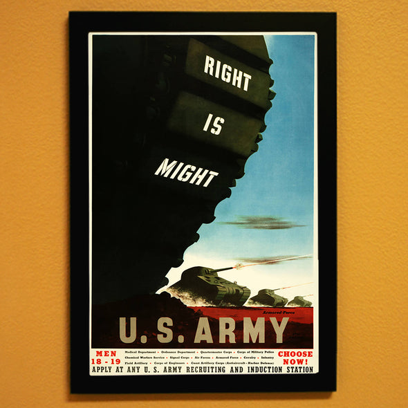 Right Is Might World War II Poster