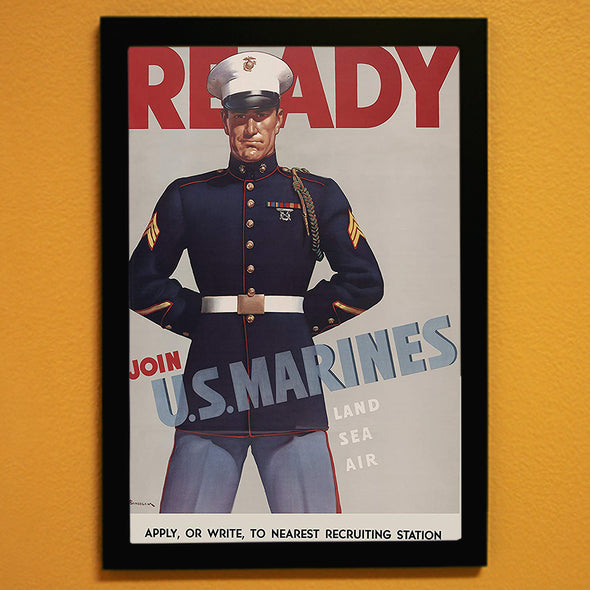 Ready Join U.S. Marines World War II Poster