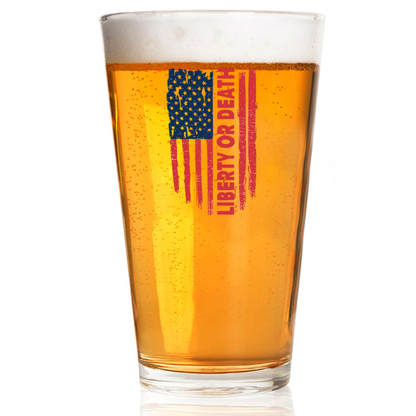 Liberty or Death Flag Pint Glass