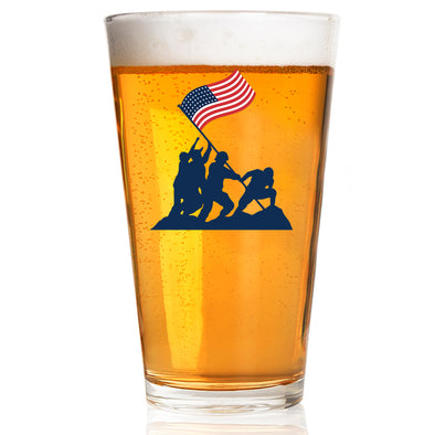 Color Iwo Jima Pint Glass