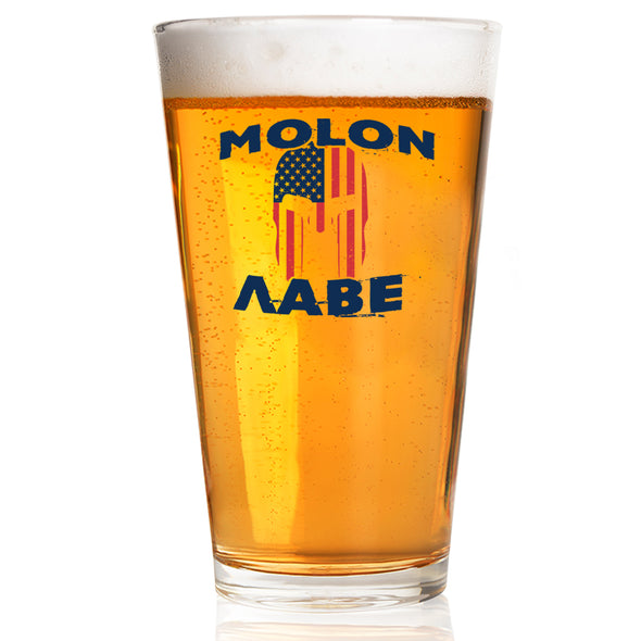 Molon Labe Mask Pint Glass