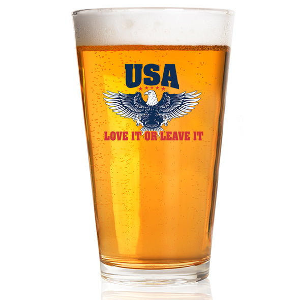 USA Love it or Leave It Pint Glass