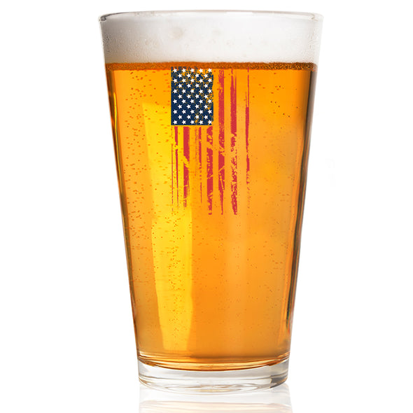 Color Draped Flag Pint Glass