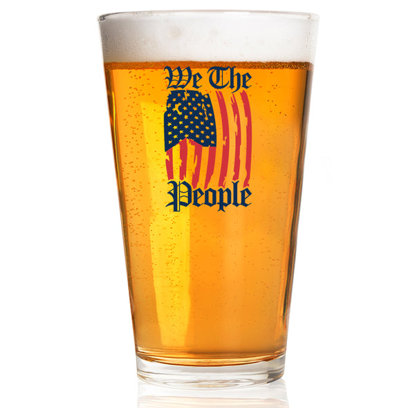 We The People Draped Pint Glass