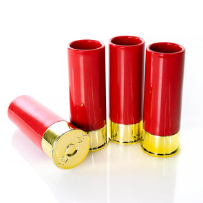 12 Gauge Shotgun Shell Shot Glasses Set of 4