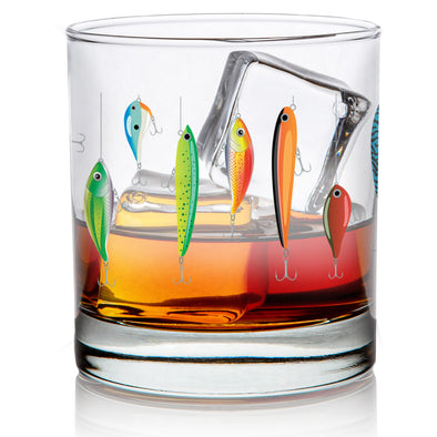 Fishing Lure Whiskey Glass